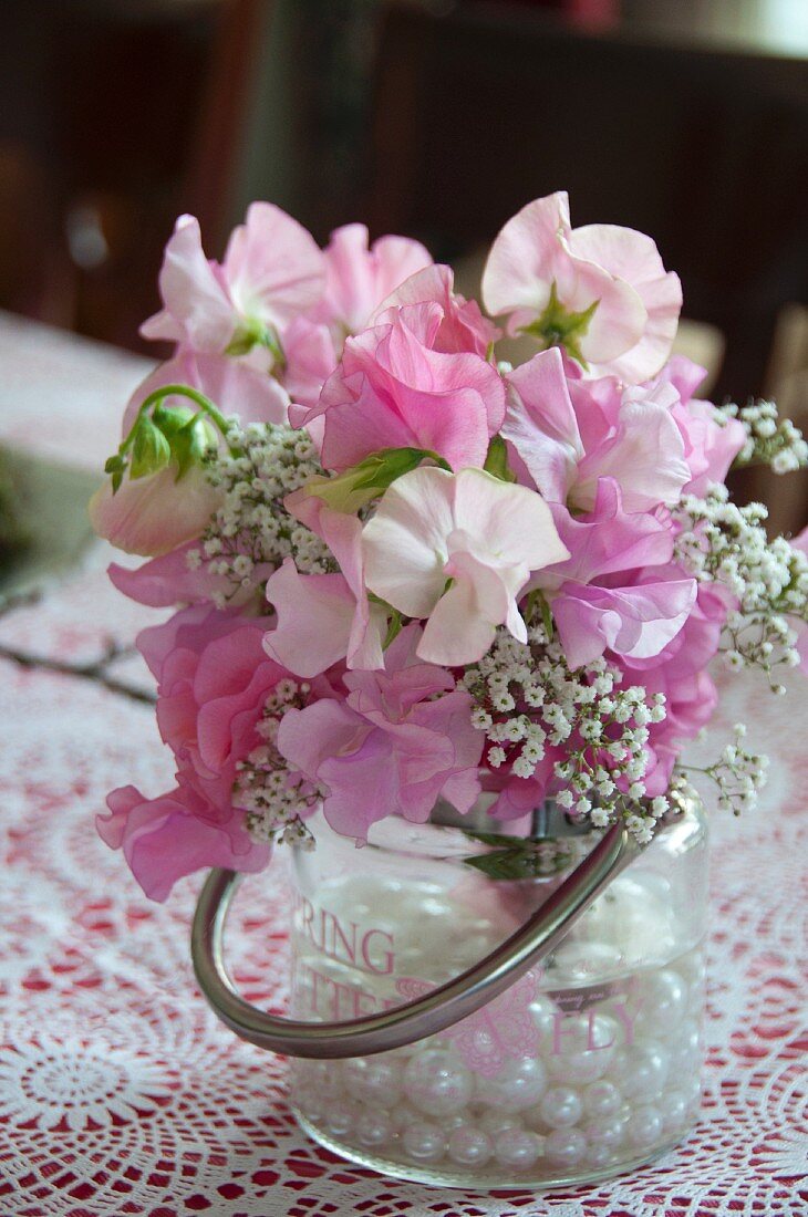 Sweet pea bouquet