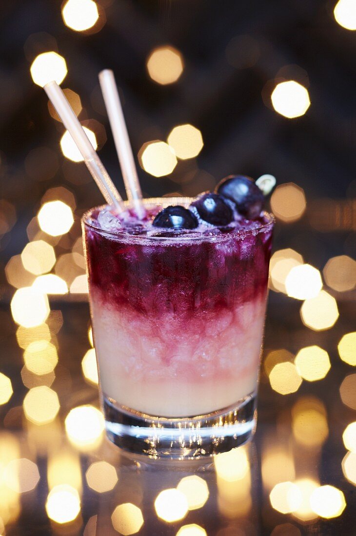 A blueberry cocktail