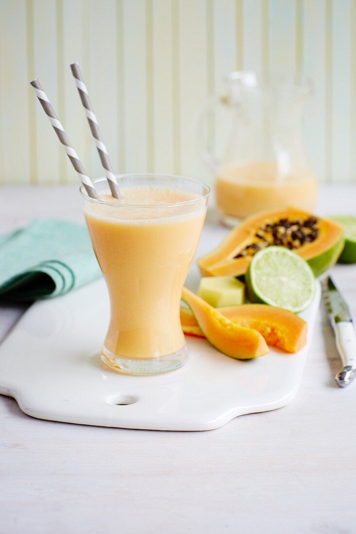 Papaya-Limetten-Smoothie