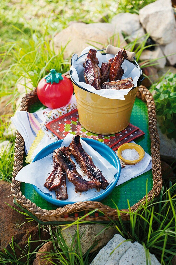 Rippchen vom Lamm fürs Picknick im Freien