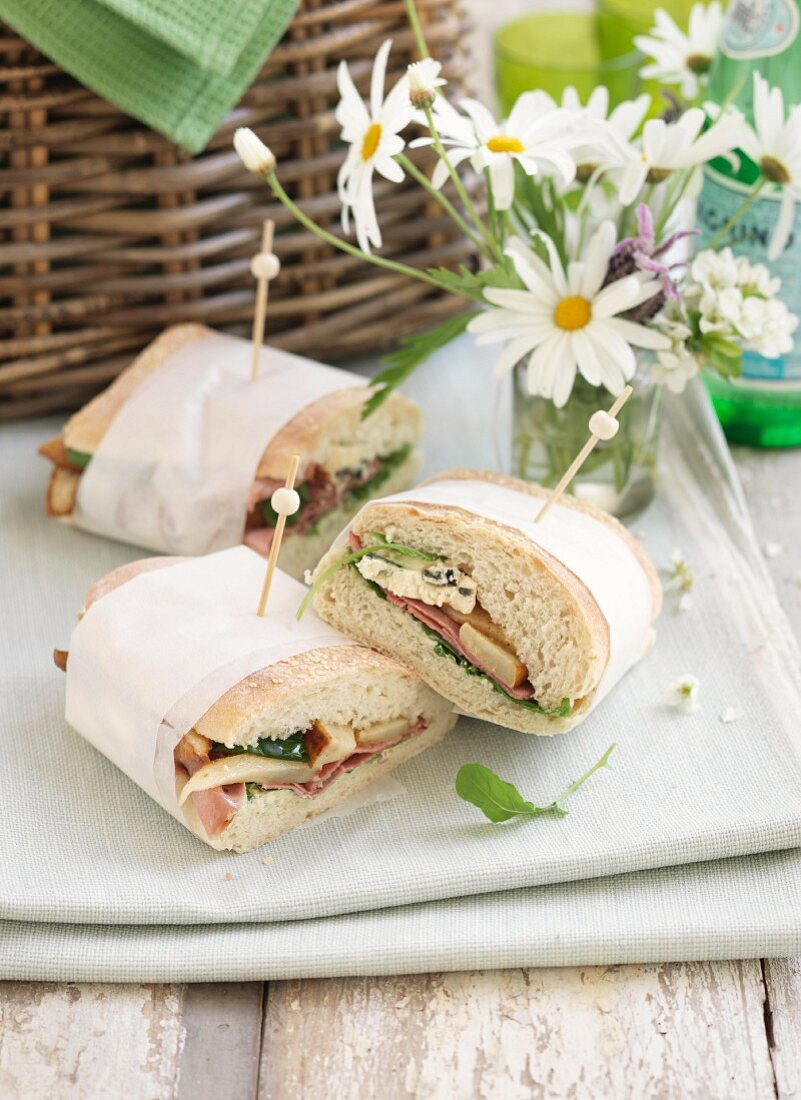 Sandwiches for a picnic