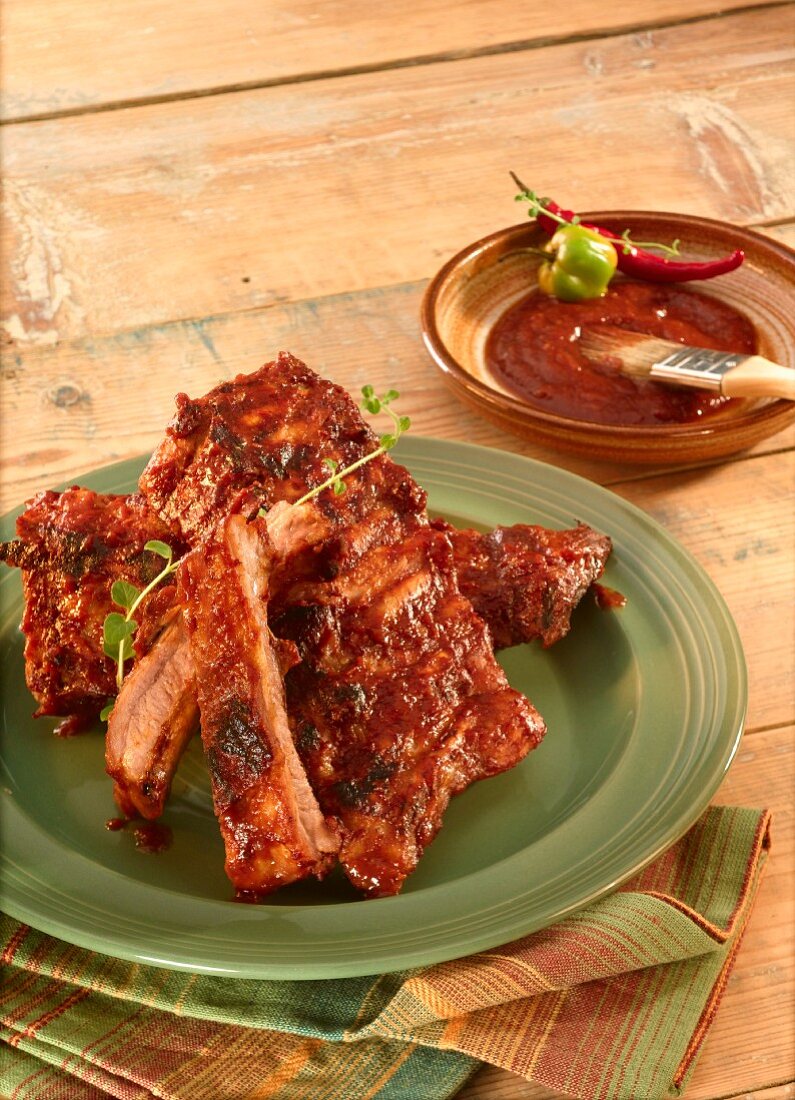 Ribs with a mustard crust