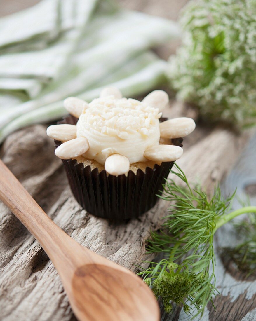 Chocolate and almond cupcake