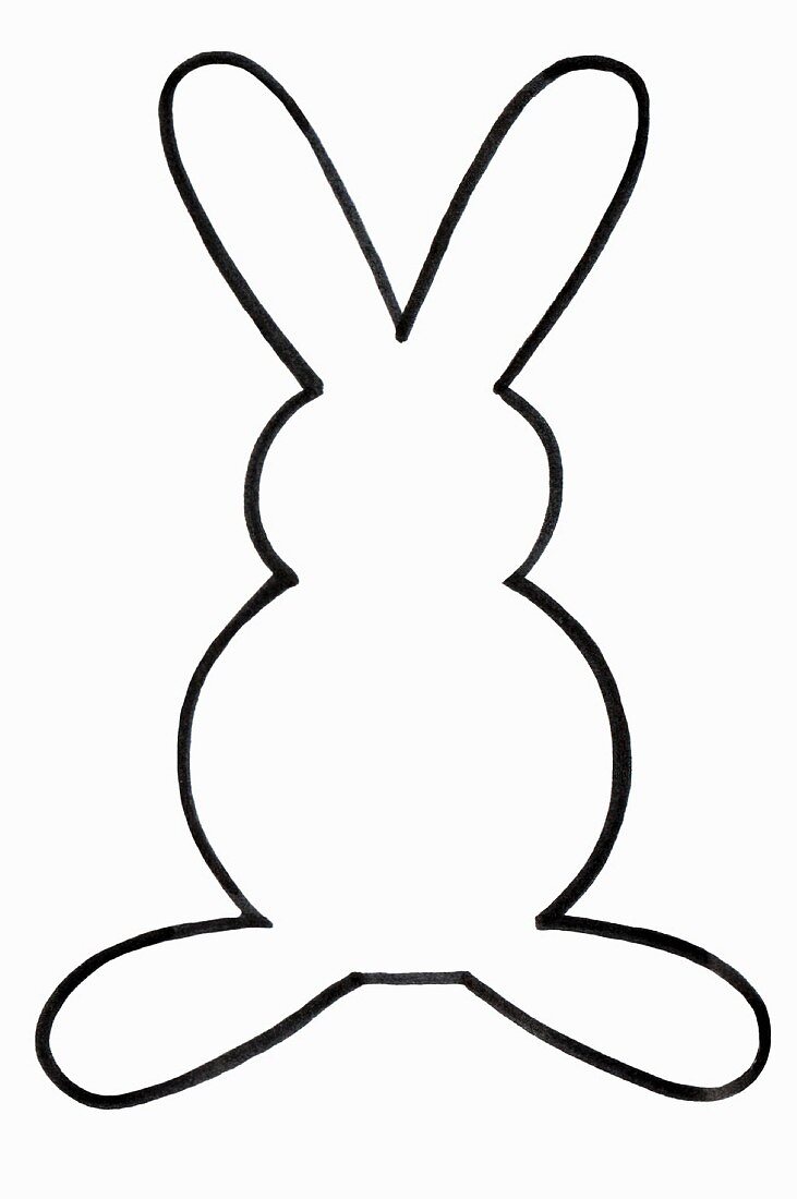 Template of bunny for Easter decorations