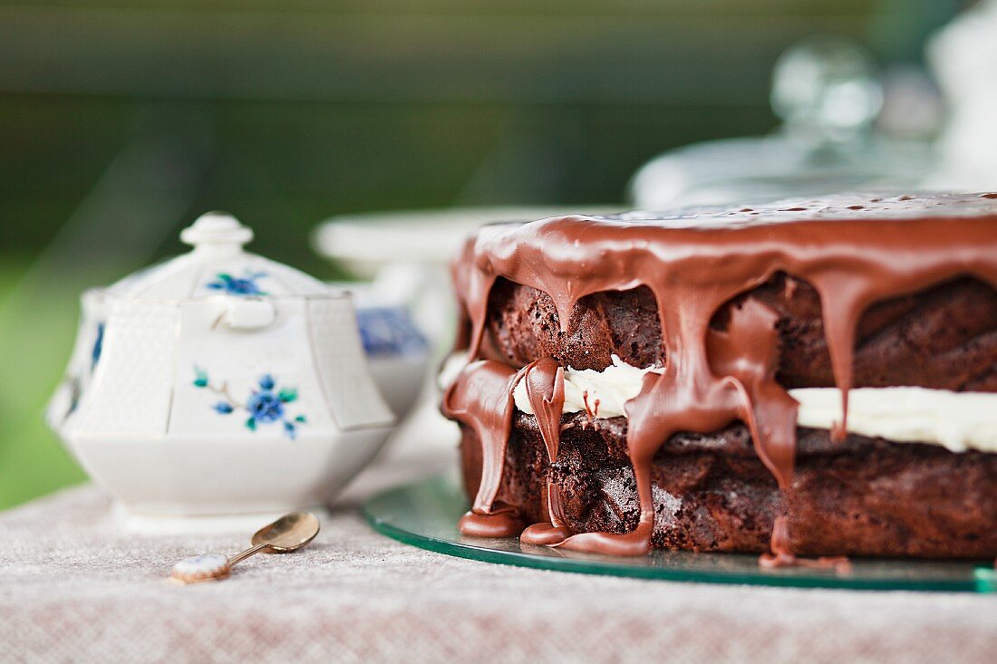 Schokoladenkuchen mit Vollmilchglasur