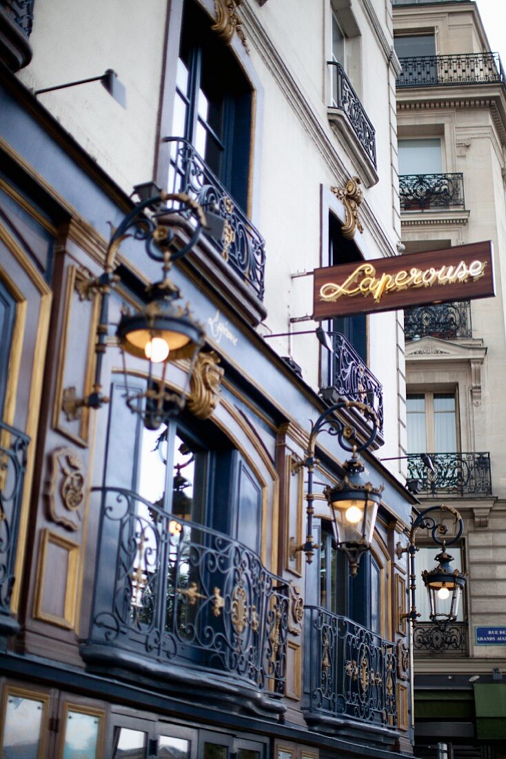 An exterior view of 'Lapérouse', Paris