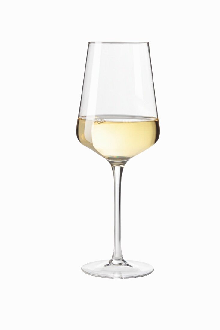 White wine in a glass