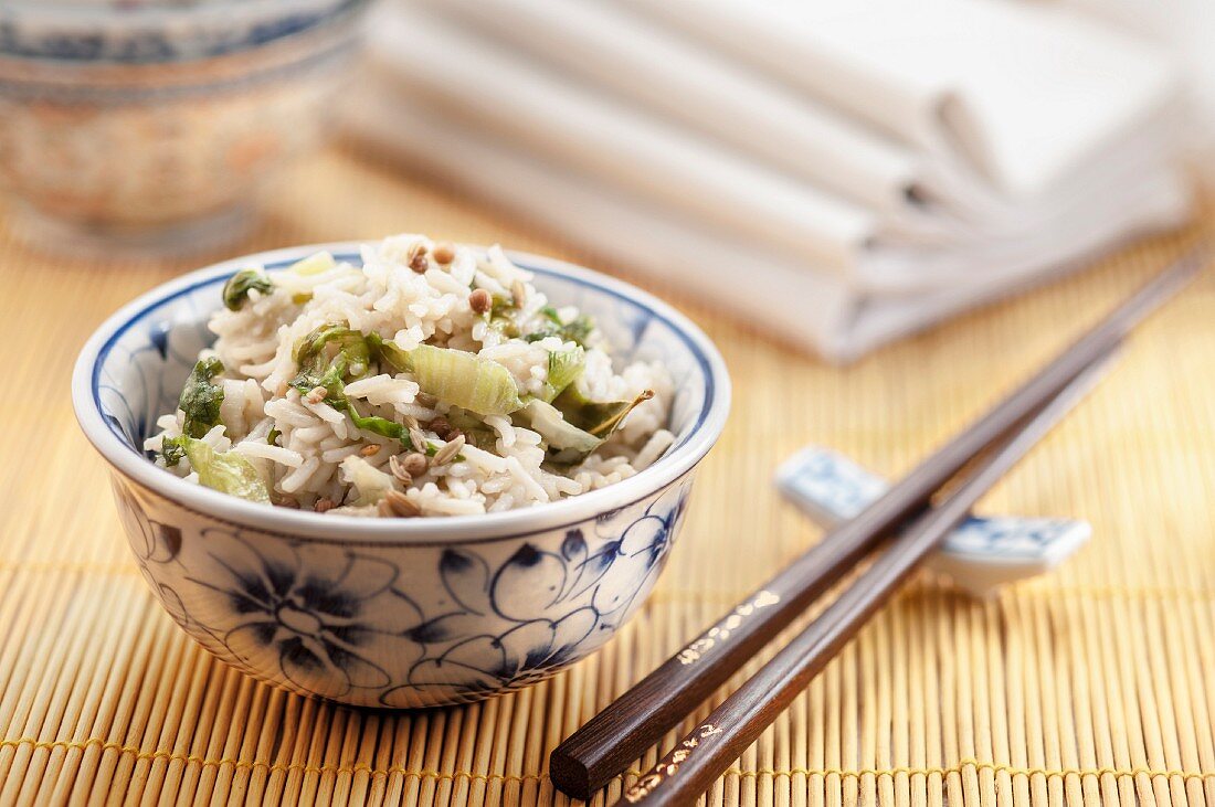 Rice with Savoy cabbage