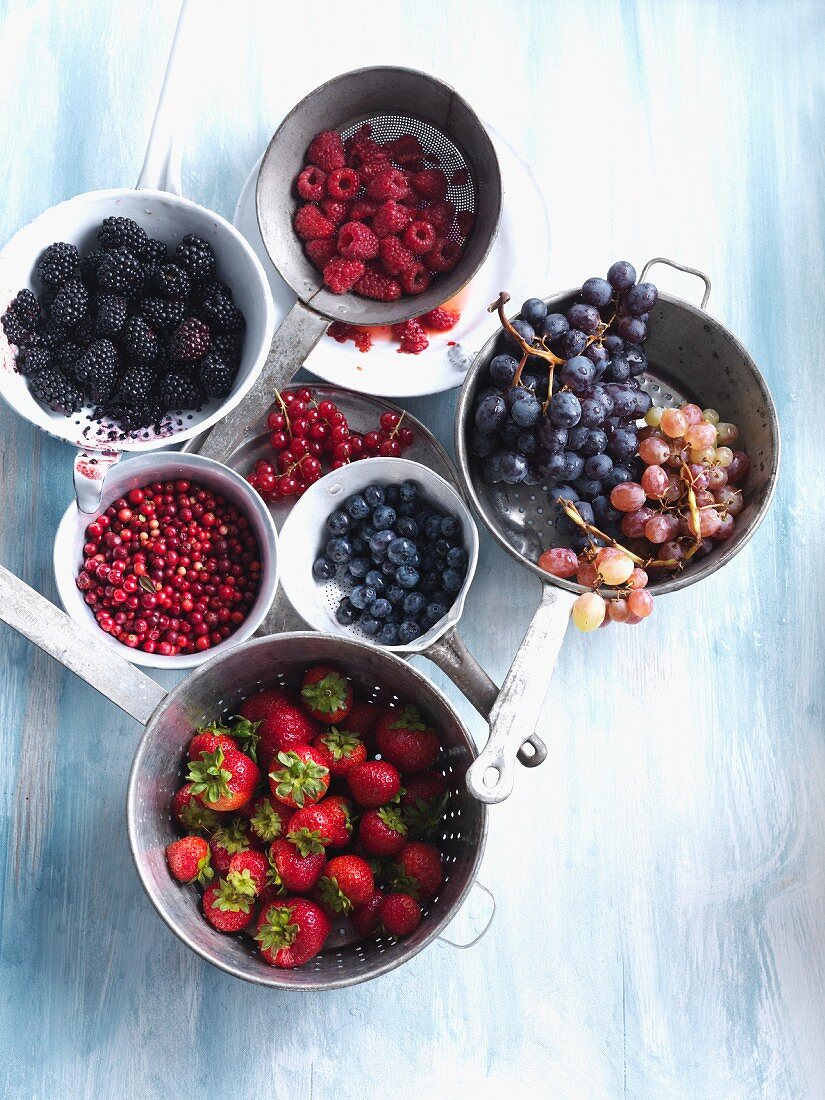 Still life with mixed berries