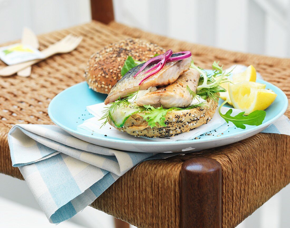 Mackerel burger