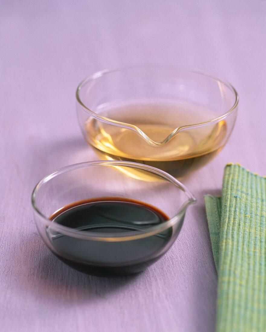 Balsamic vinegar in a glass bowl
