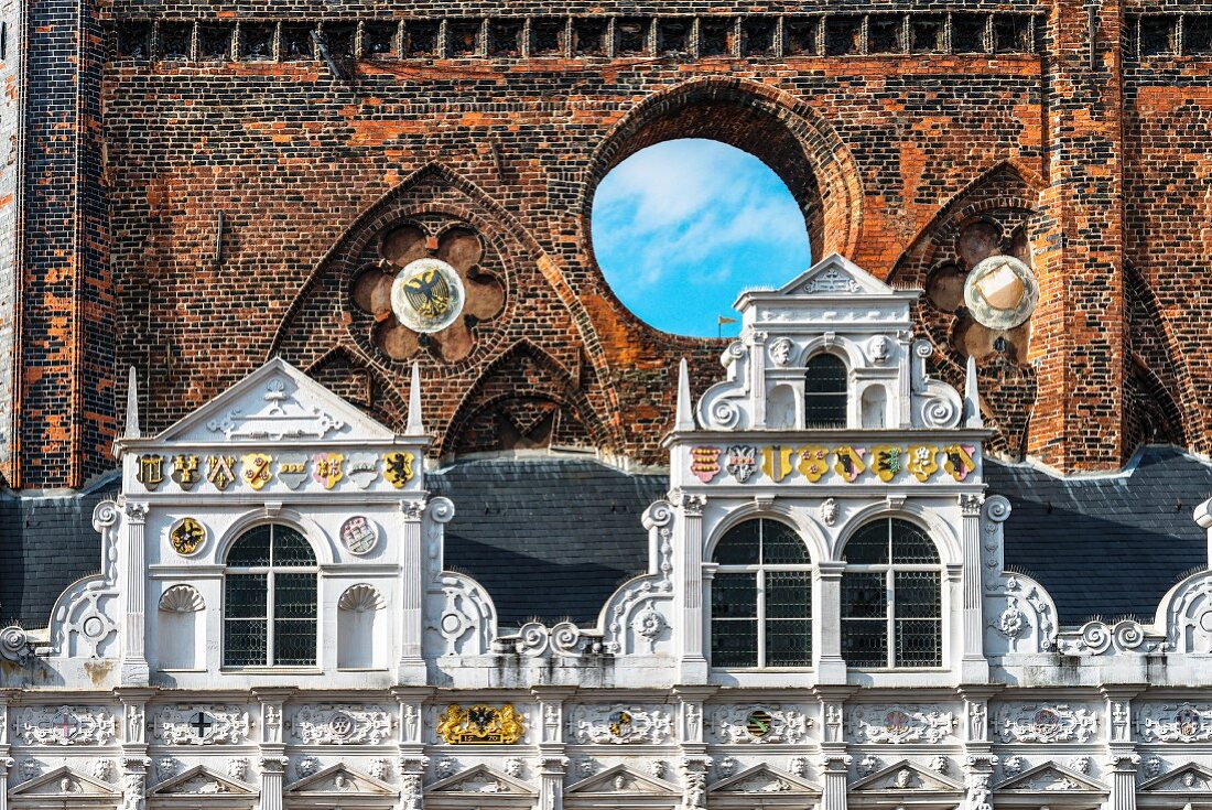 The façade of the Lübeck town hall