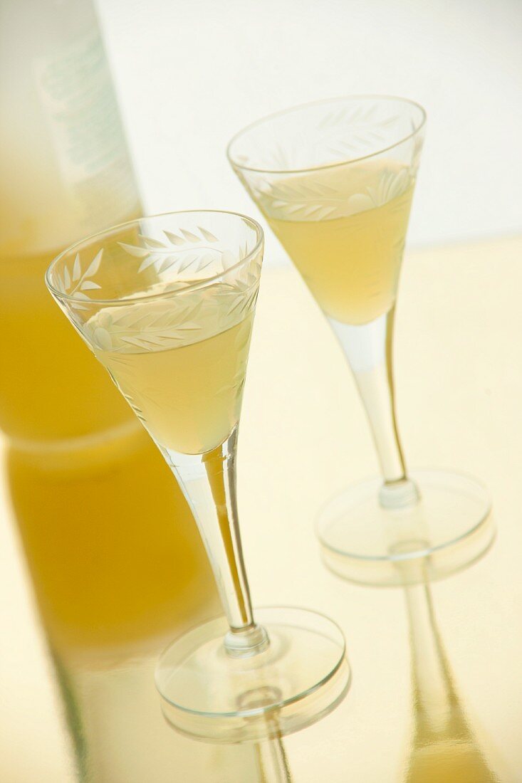 Two glasses of Limoncello