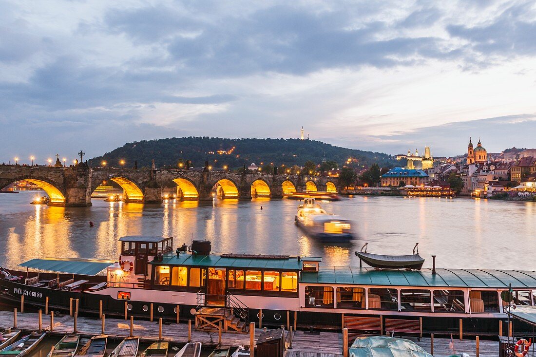 Prague, a view of the Charles Bridge