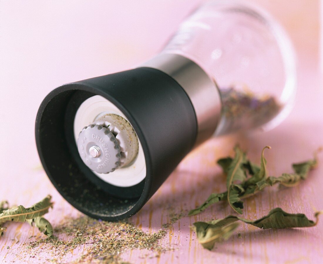 A grinder for dried herbs