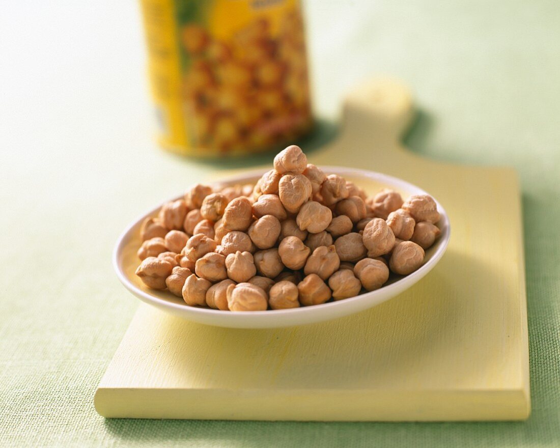 Chickpeas on a plate
