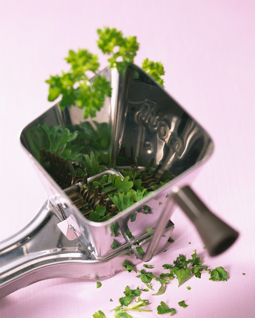 Herbs in a grinder