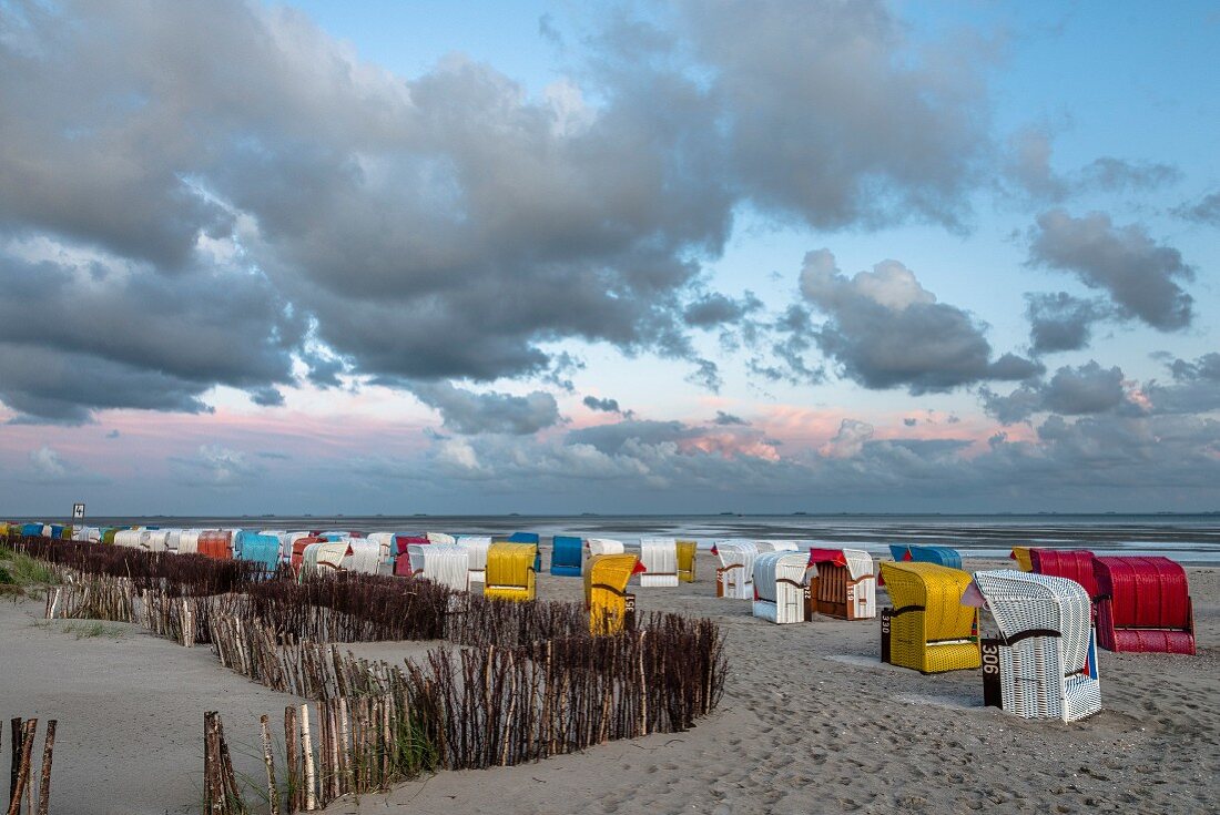 Abandoned beach chairs on Föhr