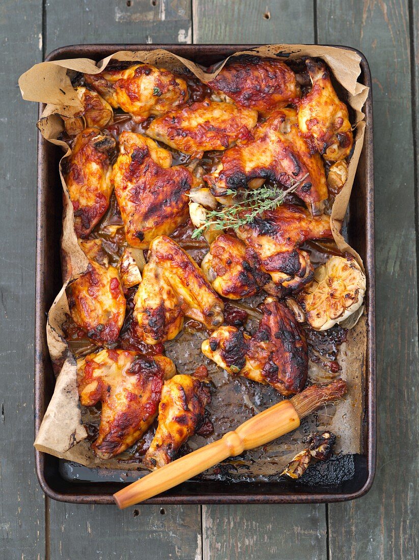 Barbecue-Chicken wings
