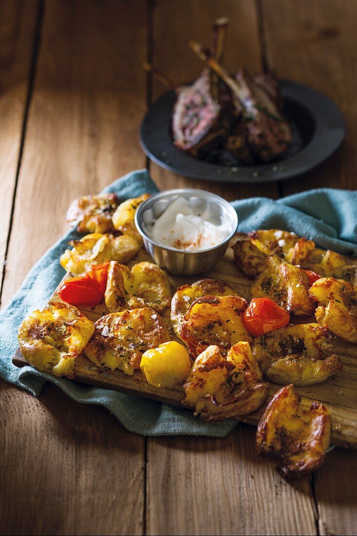 Quetsch-Kartoffeln mit Rosmarin und Knoblauch