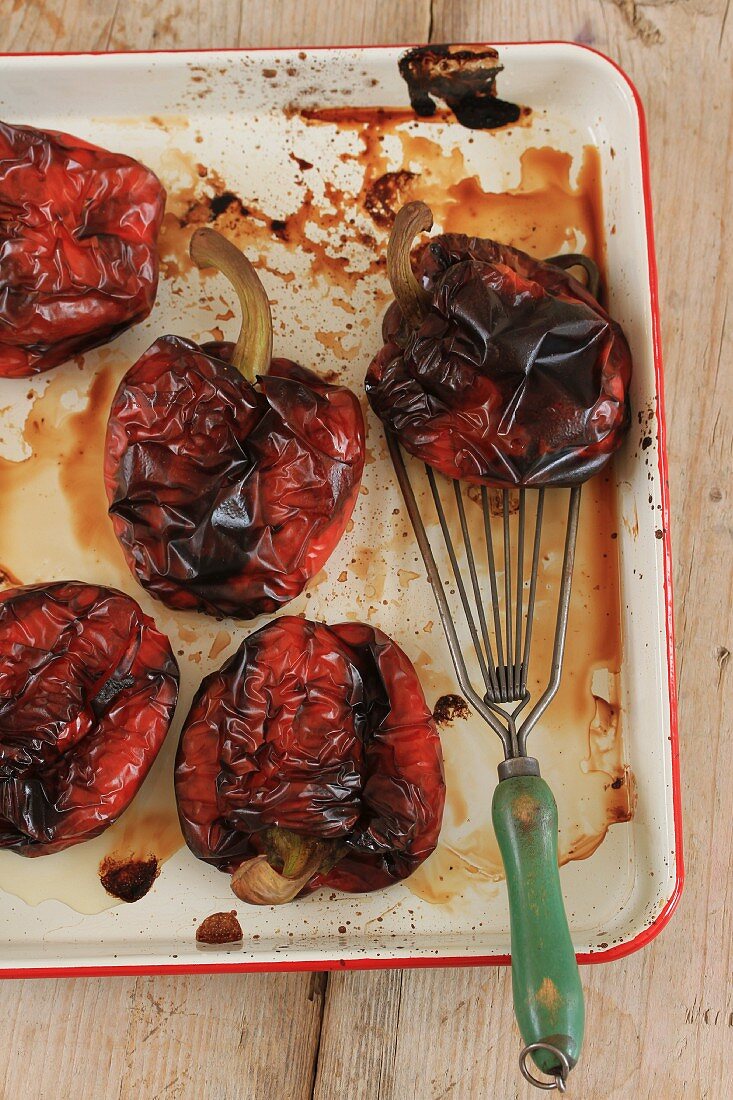 Roasted red peppers