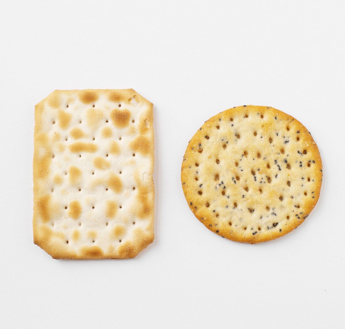 Two cheese biscuits (seen from above)
