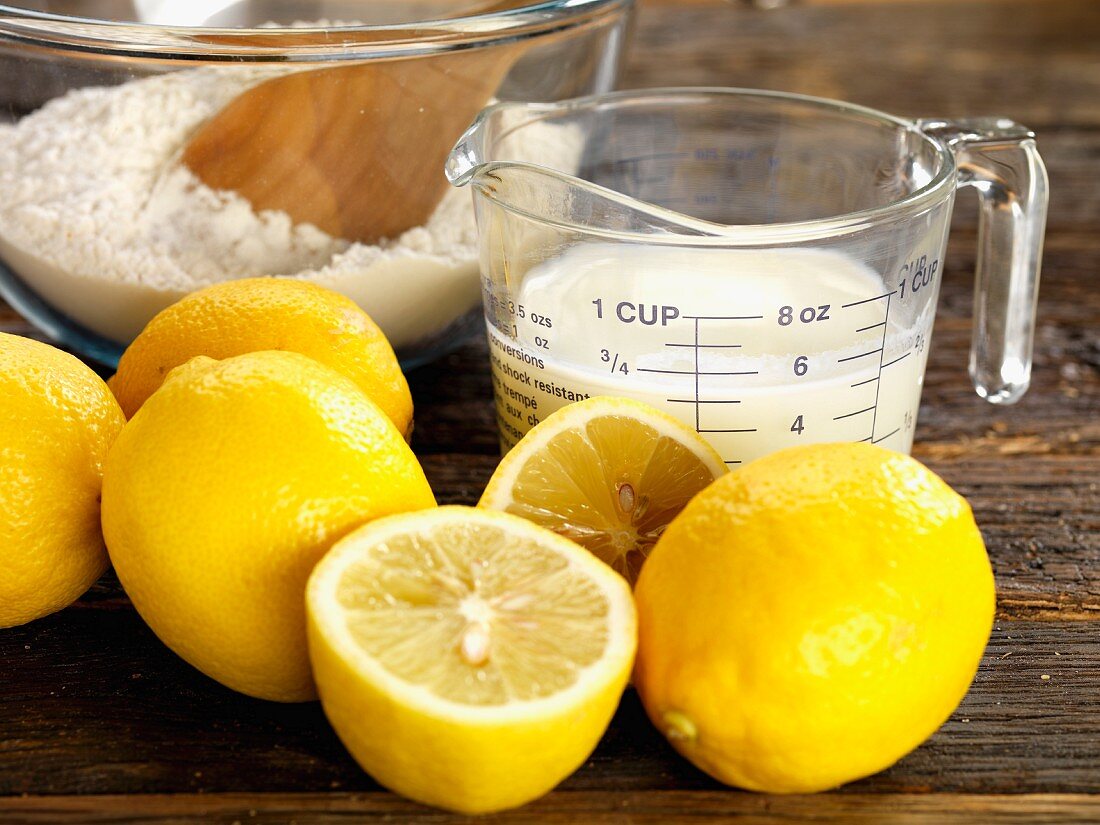 Ingredients for lemon tart