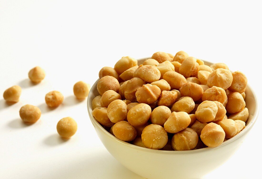A bowl of macadamia nuts