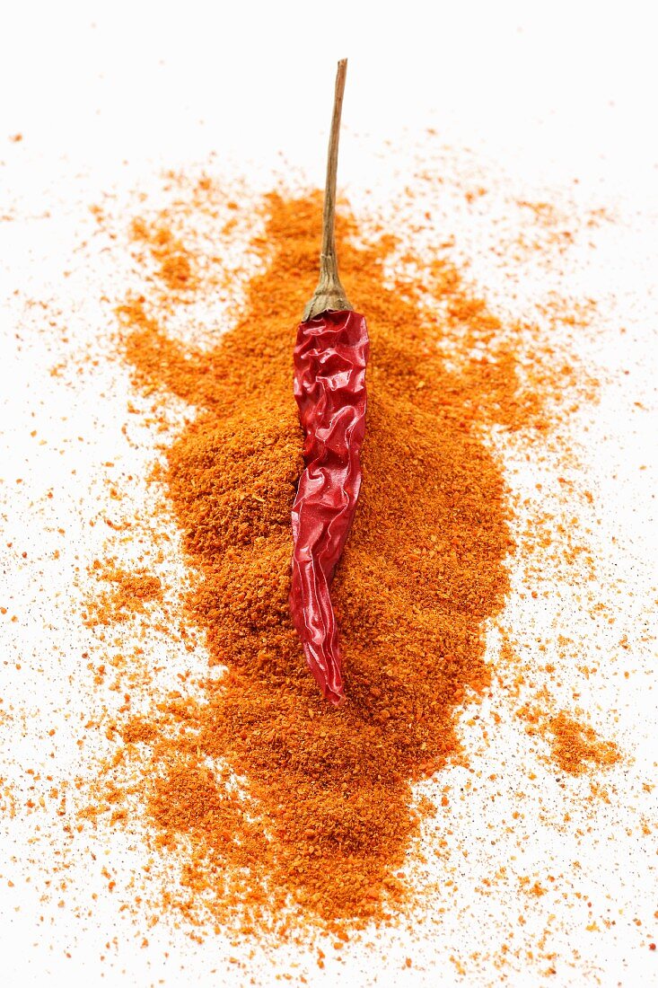 Cayenne pepper and dried chilli peppers