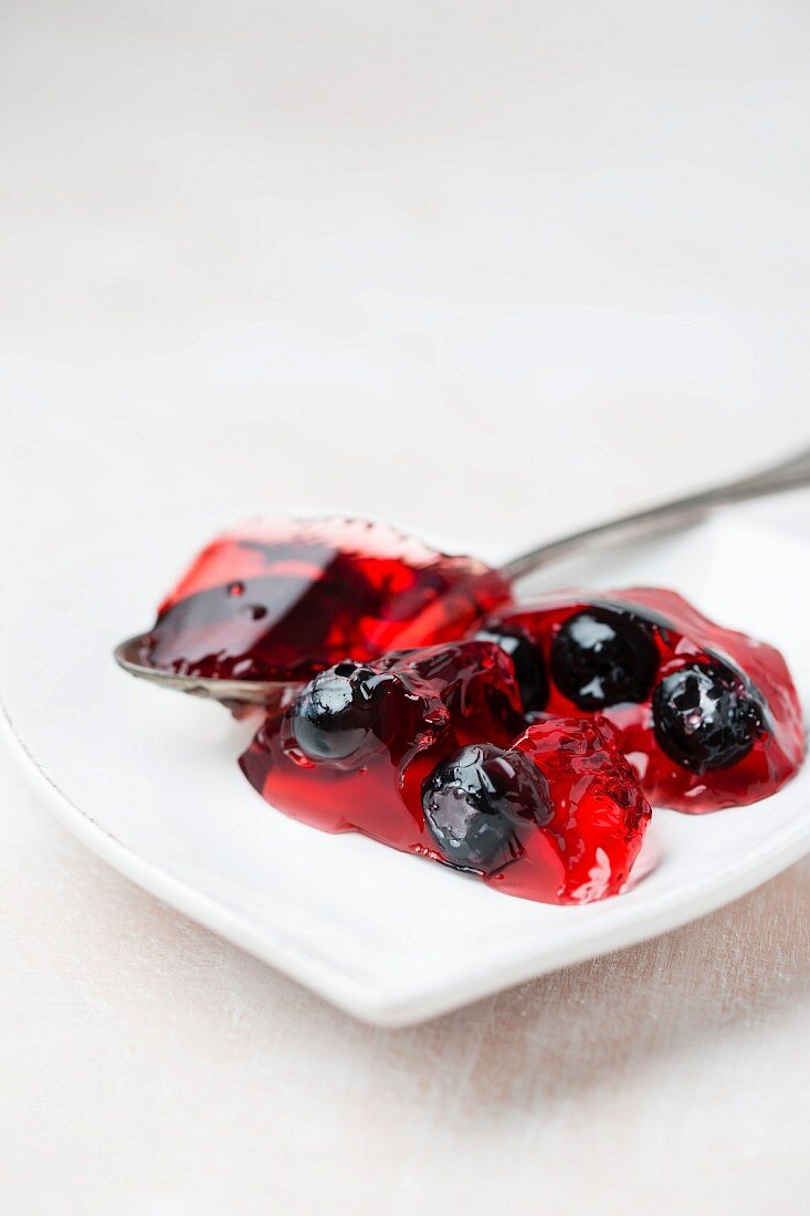 Jelly with blueberries