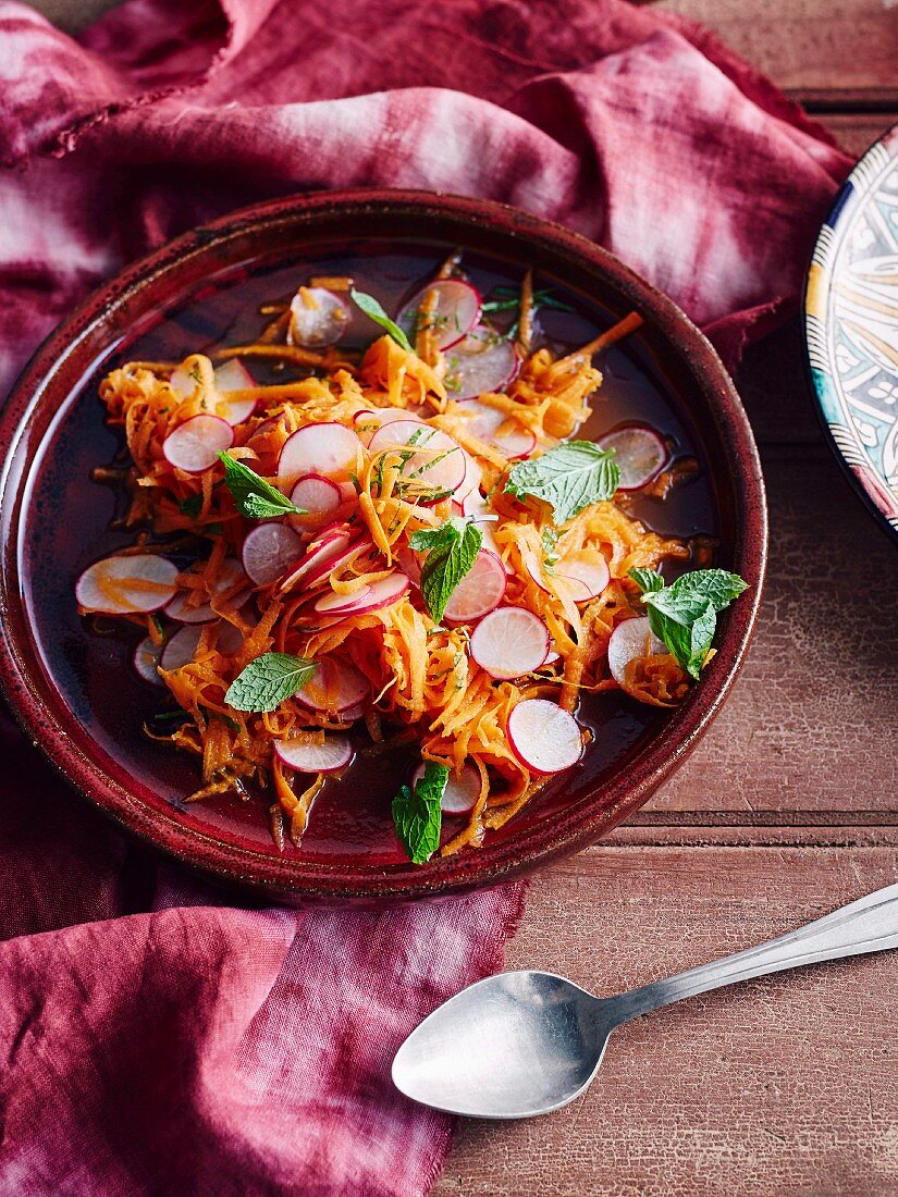 Radish and carrot salad