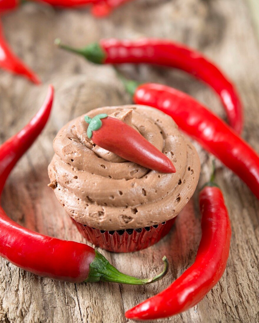 Schokoladen-Chili-Cupcake