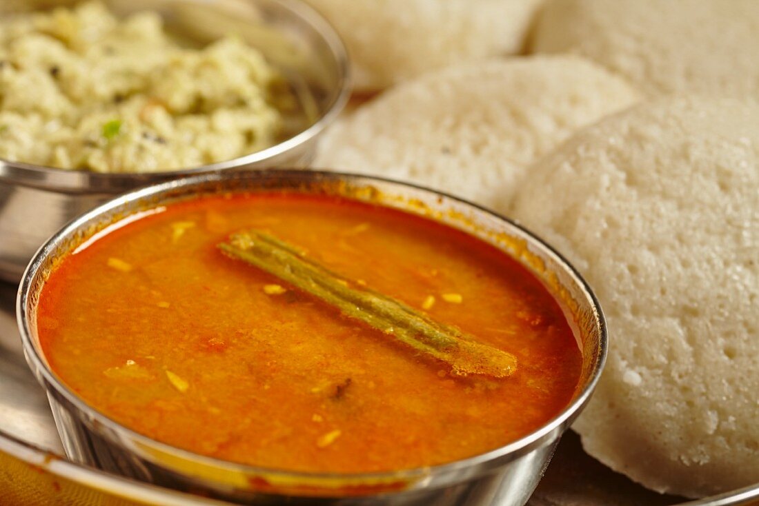 Sambar (vegetable soup, South India)