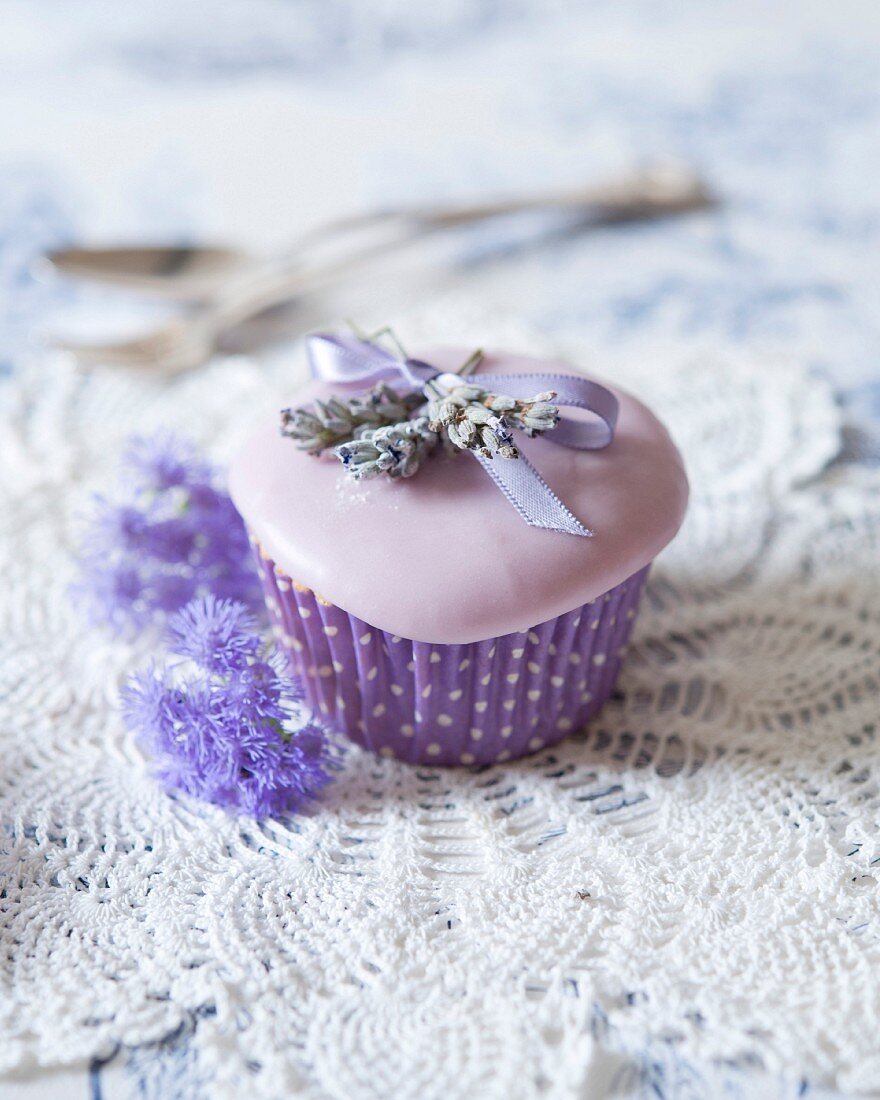 Lavendel-Cupcake