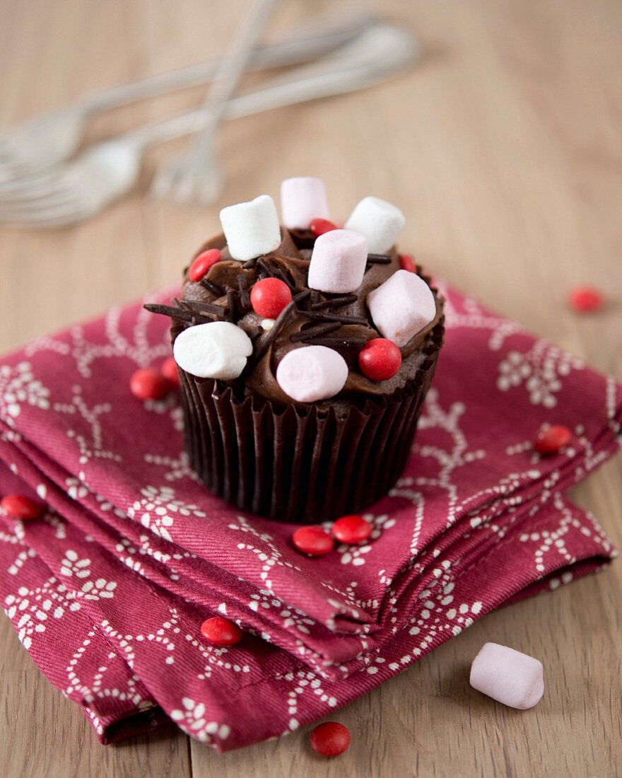 A marshmallow cupcake