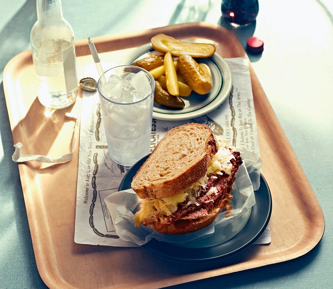 A Reuben sandwich in a diner (USA)
