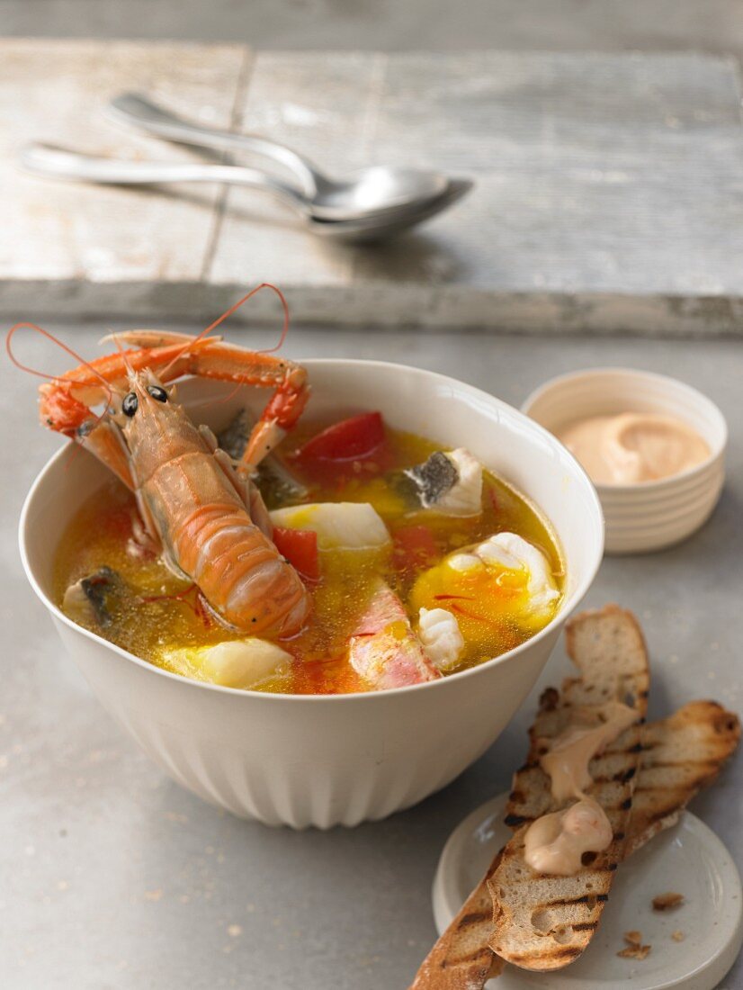 Bouillabaisse fish soup, France