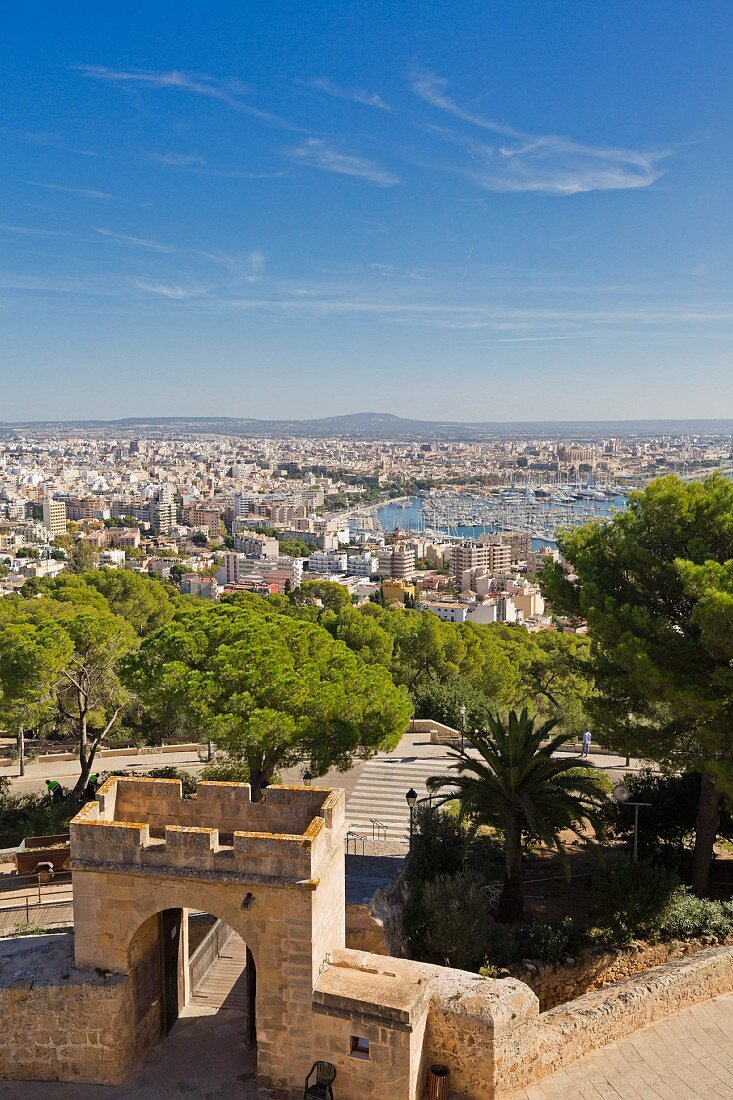 A view from Castell de Bellver over Palma de Majorca
