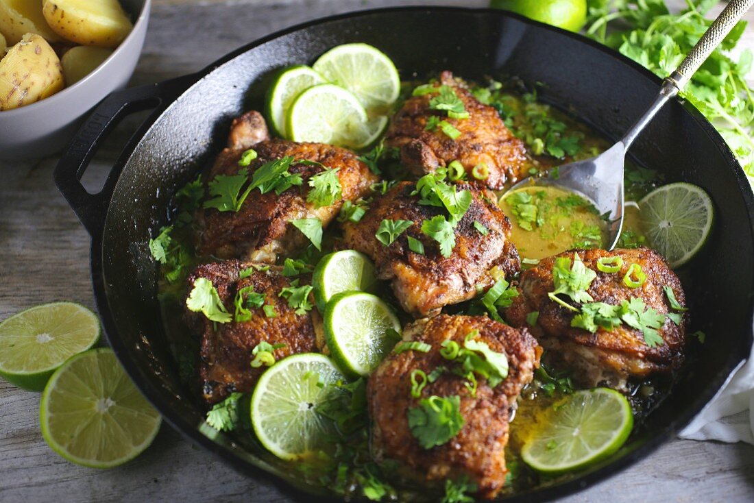 Chicken thighs with lime