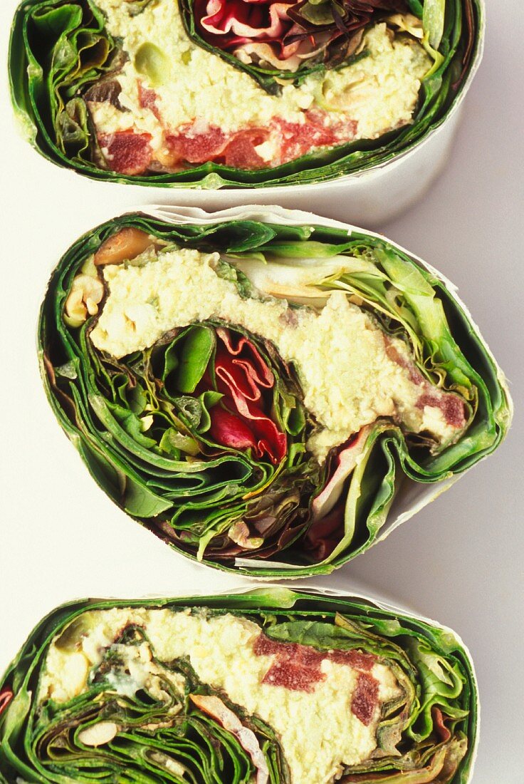 Vegetarische Wraps mit Salat