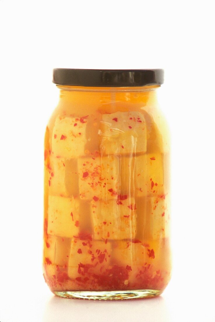 A jar of fermented tofu