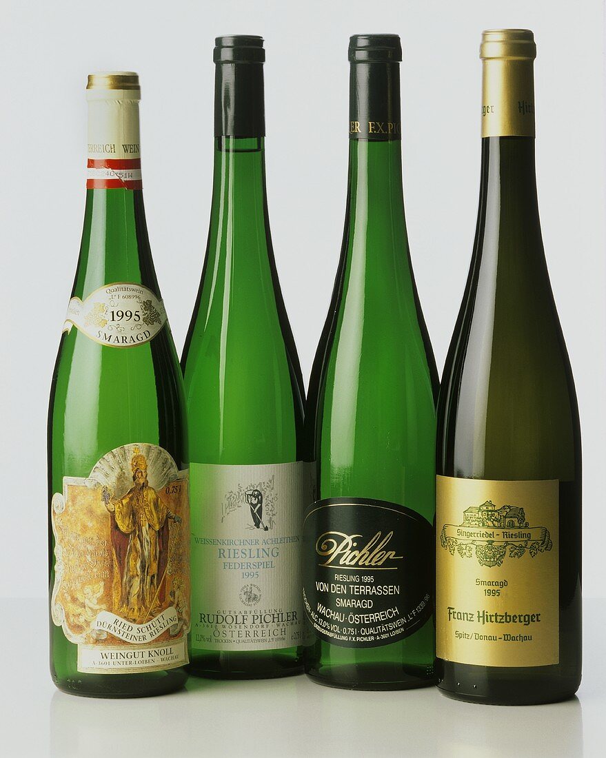 Four Rieslings from different  growers in Wachau, Austria