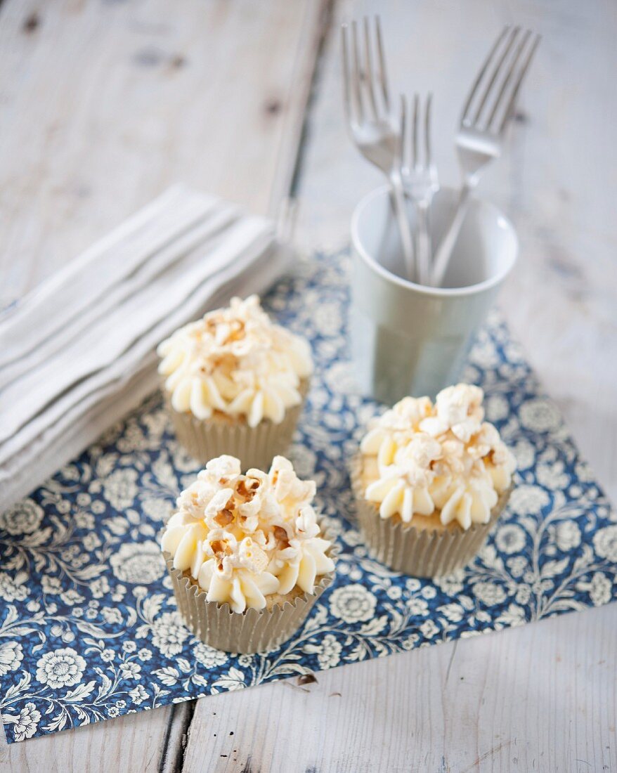 Karamel Popcorn-Cupcakes