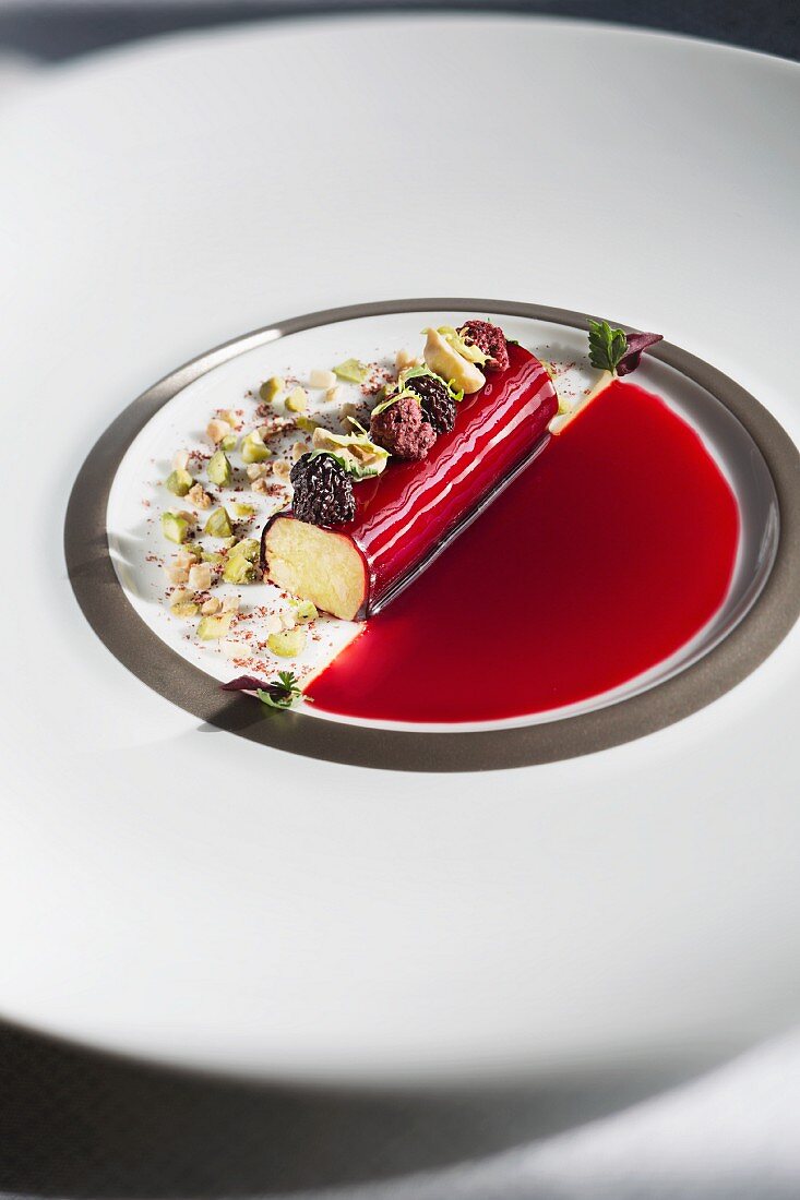 Duck foie gras with a Merlot glaze from the restaurant Hotel de Ville, Switzerland
