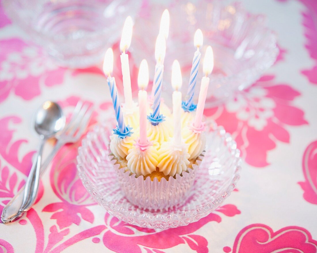 A birthday cupcake
