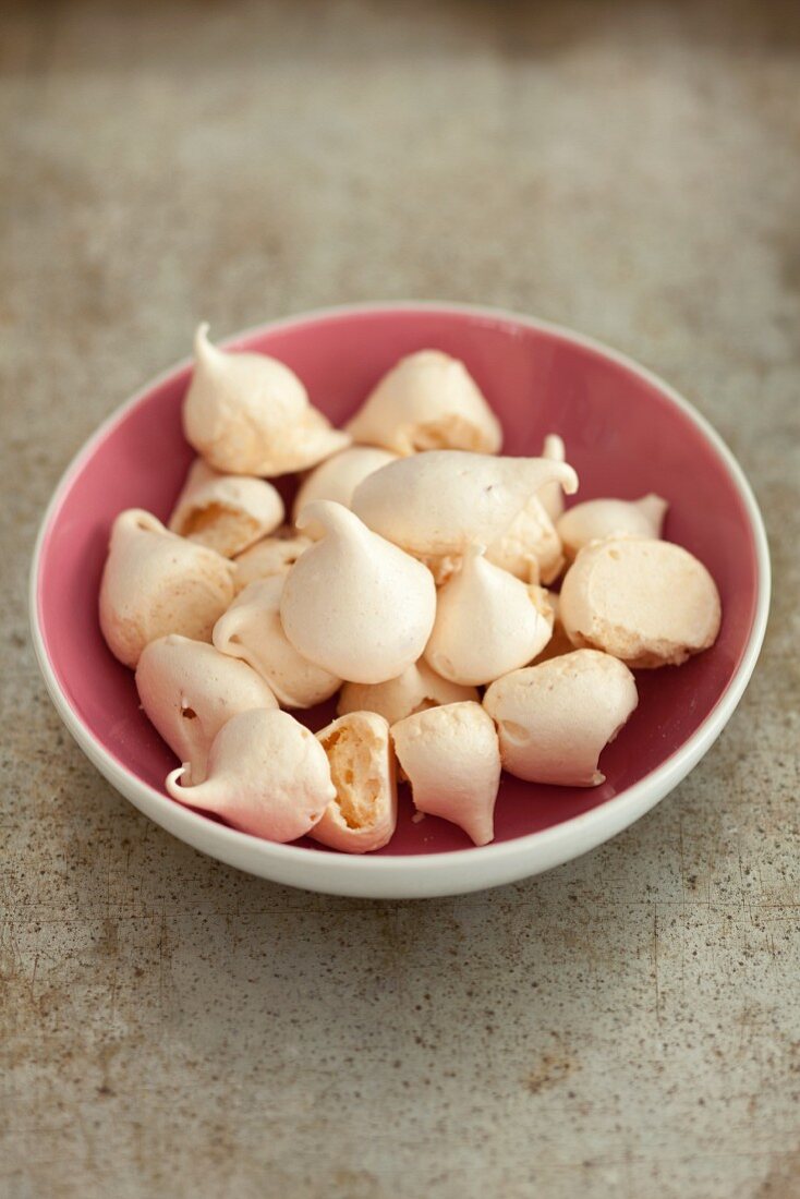 A bowl of mini meringues