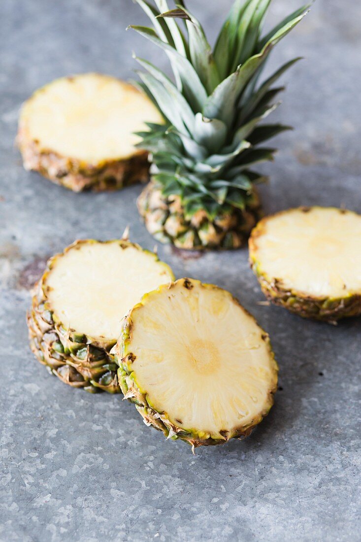 Sliced pineapple