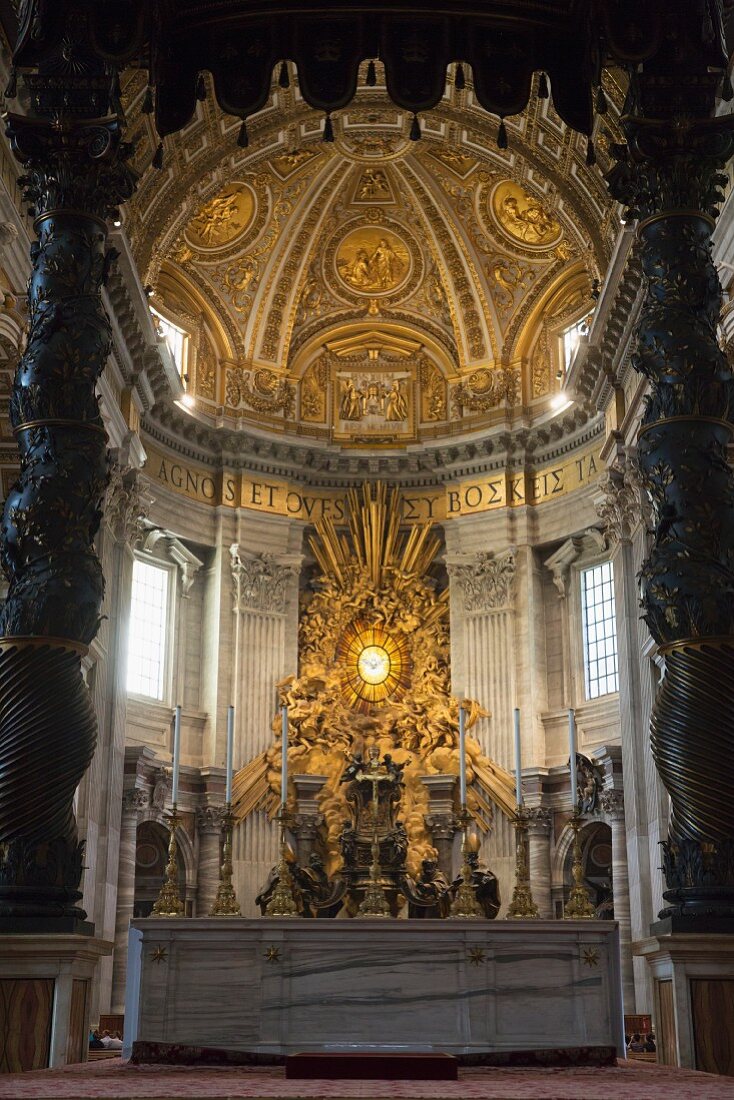 The apse in St Peter's Cathedral, Vatican, Rome