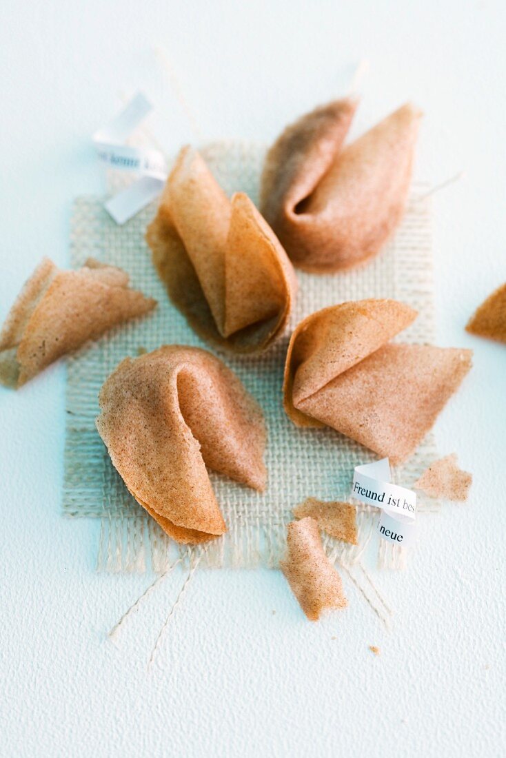 Fortune cookies, whole and broken
