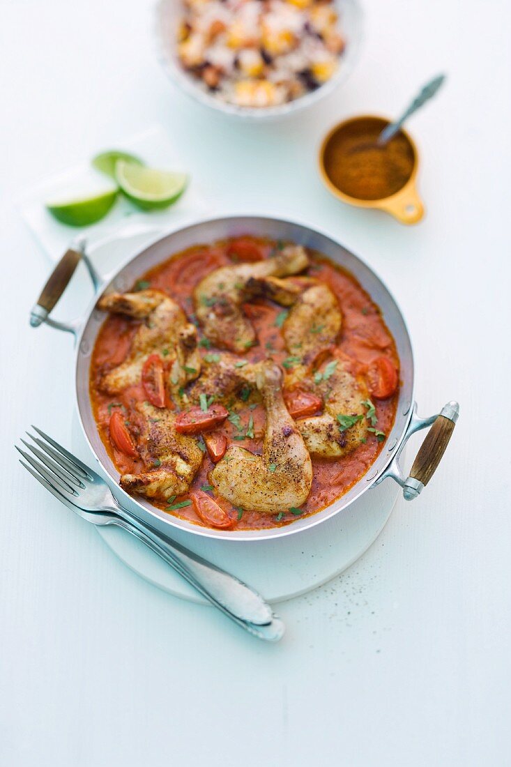 Chicken curry with tomatoes